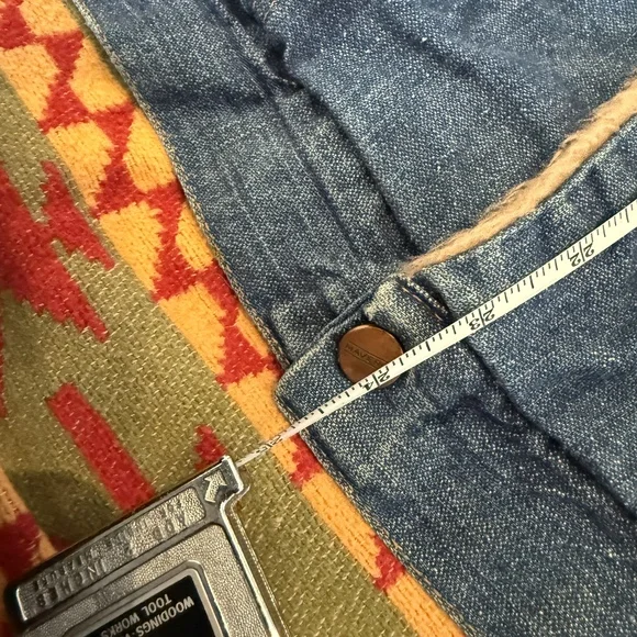 Vintage Maverick Blue Bell 60s Sherpa Lined Denim Jacket Size 36 - Picture 6 of 8